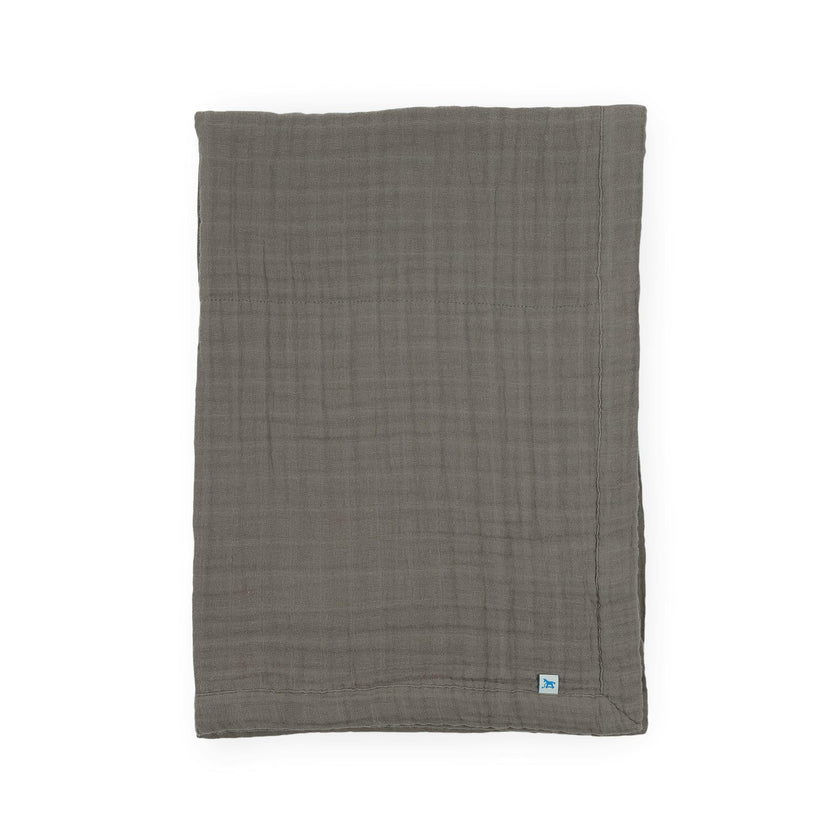 Cotton Muslin Baby Quilt - Mocha