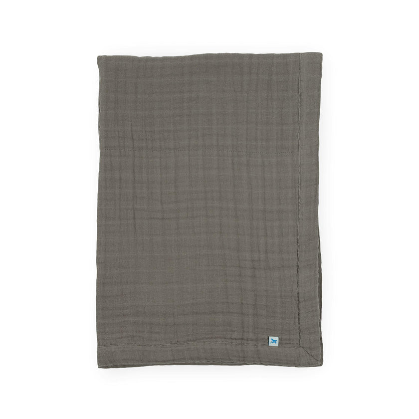 Cotton Muslin Baby Quilt - Mocha