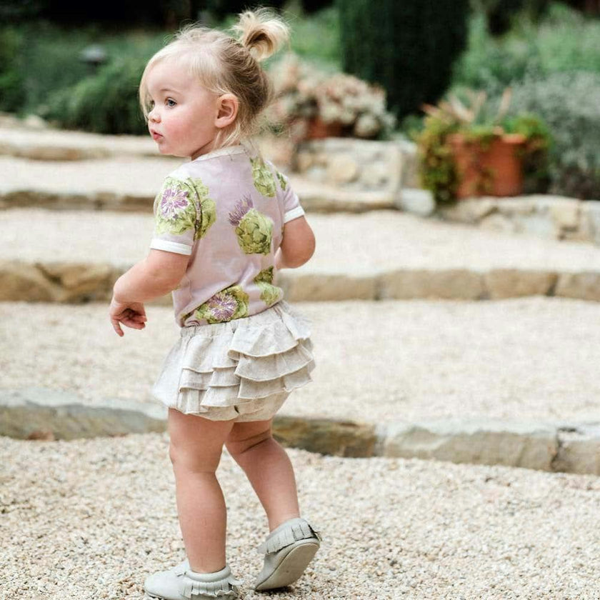 Rust Denim Ruffle Bloomer