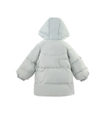 Blue Heart-Quilted Puffer Jacket
