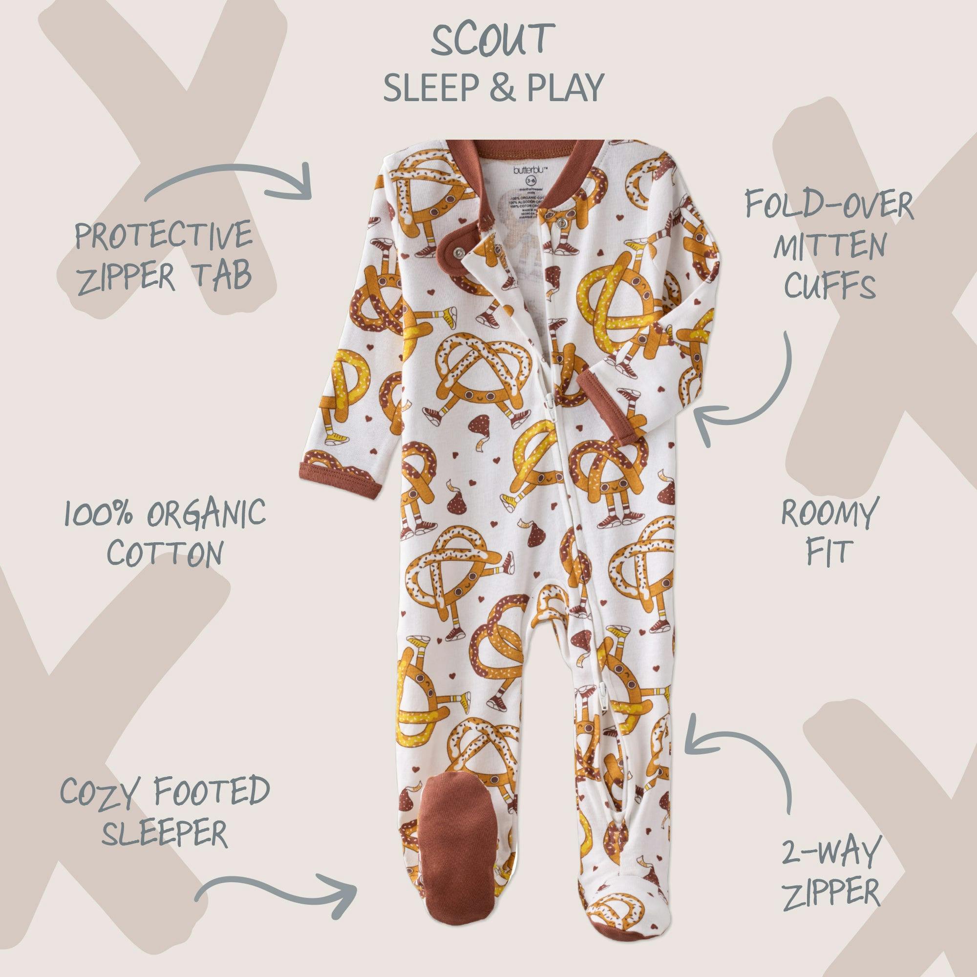SCOUT Sleep & Play Baby Boys Pajamas