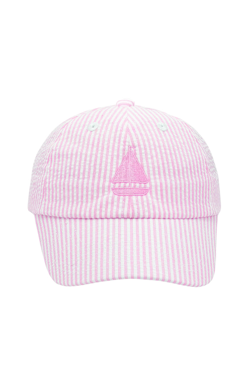 Pink Sailboat Bow Baseball Hat (Baby/Toddler, Youth)