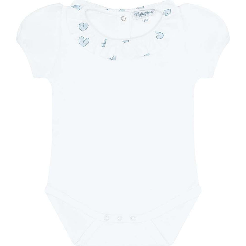 Blue Heart Print Onesie Set