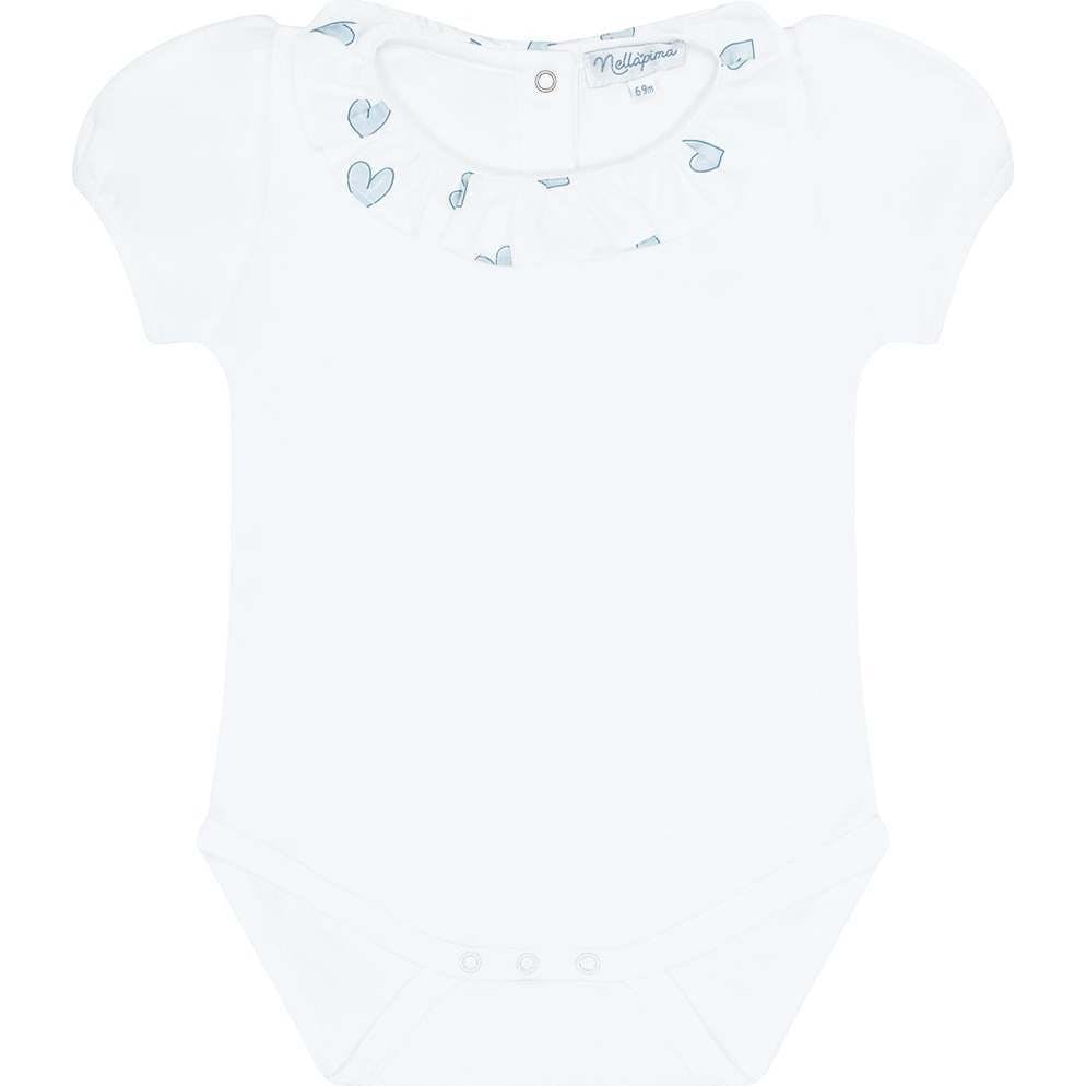 Blue Heart Print Onesie Set