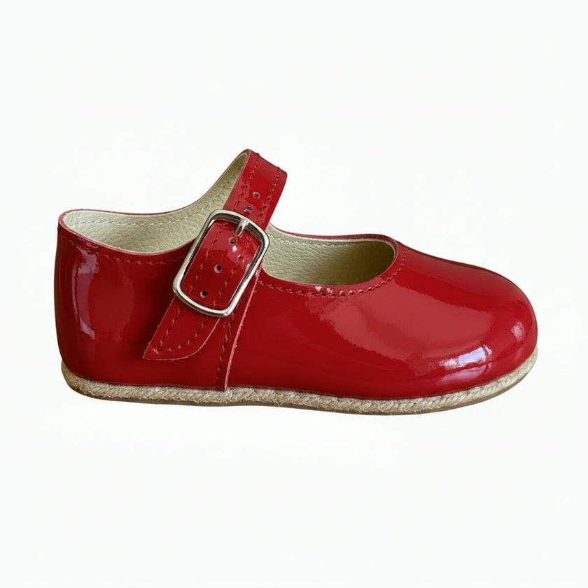 Mary Jane Pre-Walker Baby Girl Shoes - Patent Red