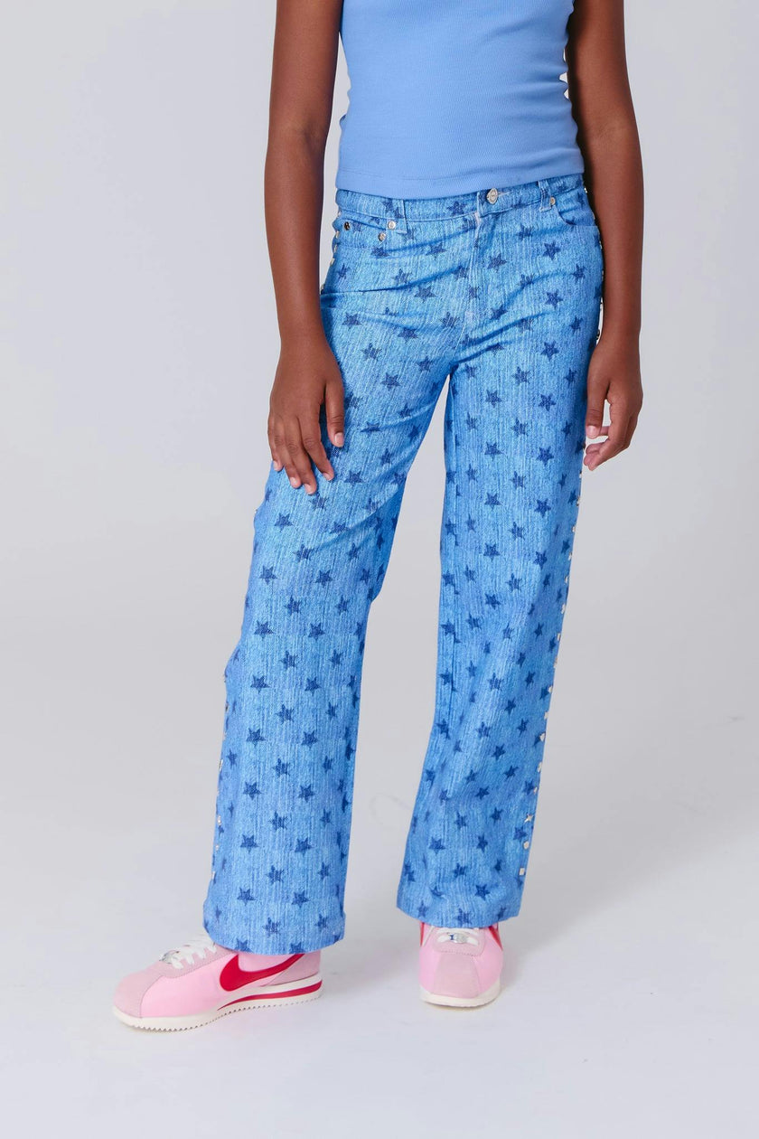 Girls Twill Stud Pant