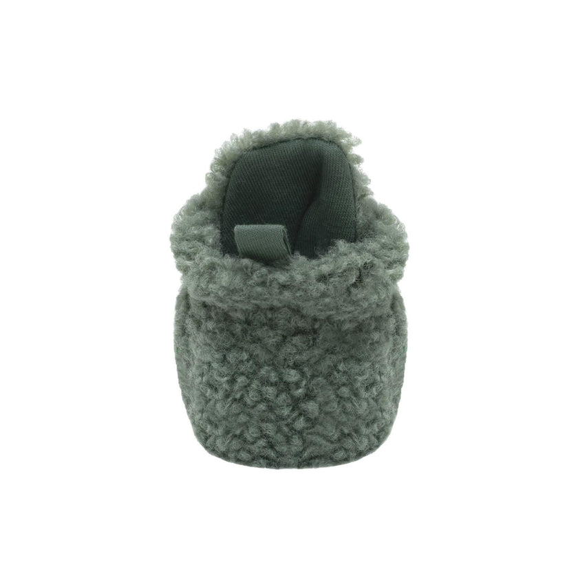 Sherpa Olive Snap Bootie