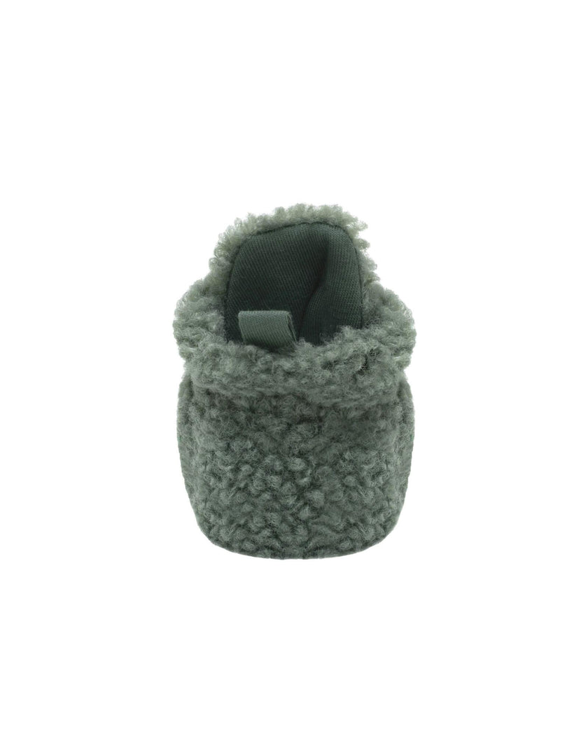 Sherpa Olive Snap Bootie