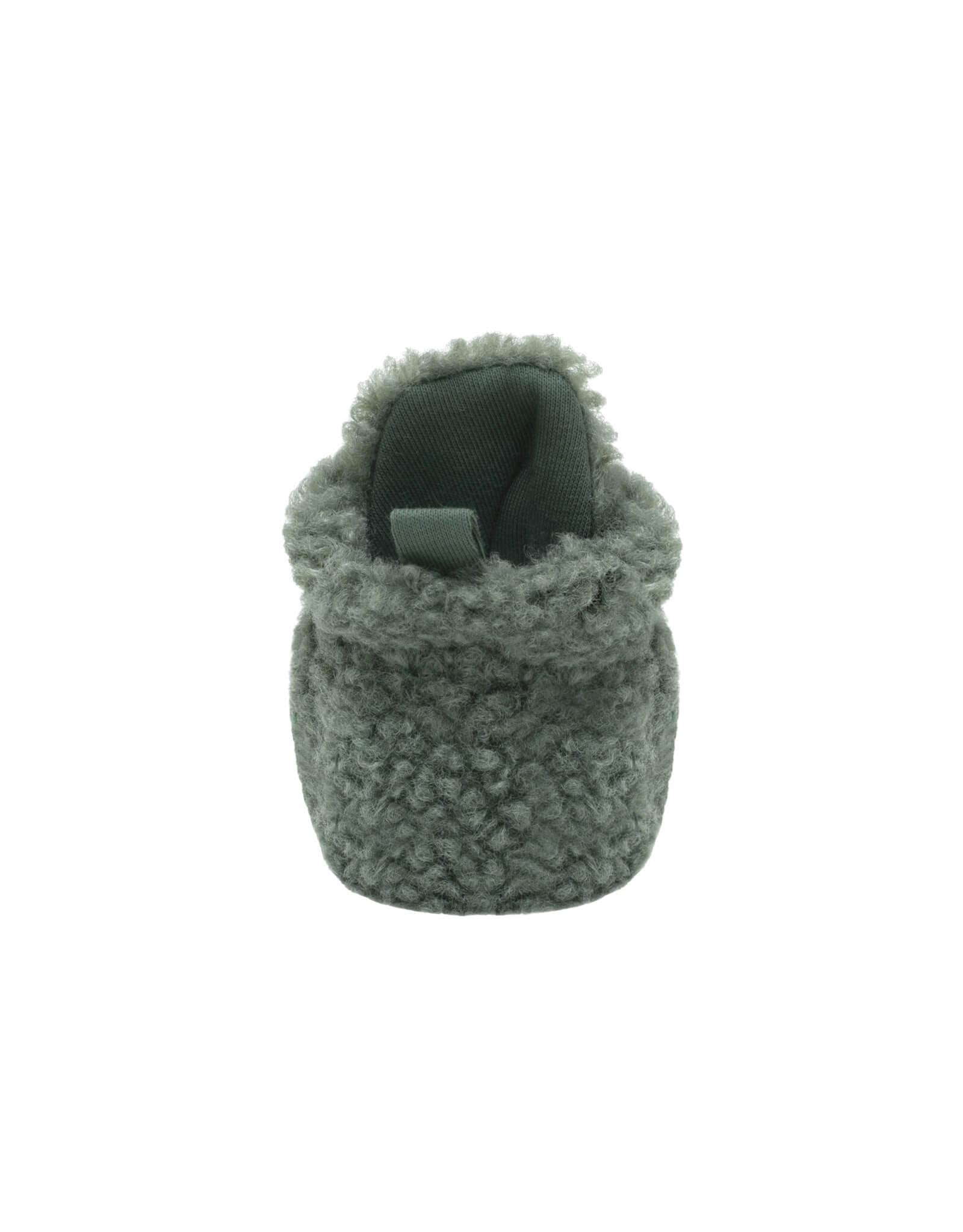 Sherpa Olive Snap Bootie