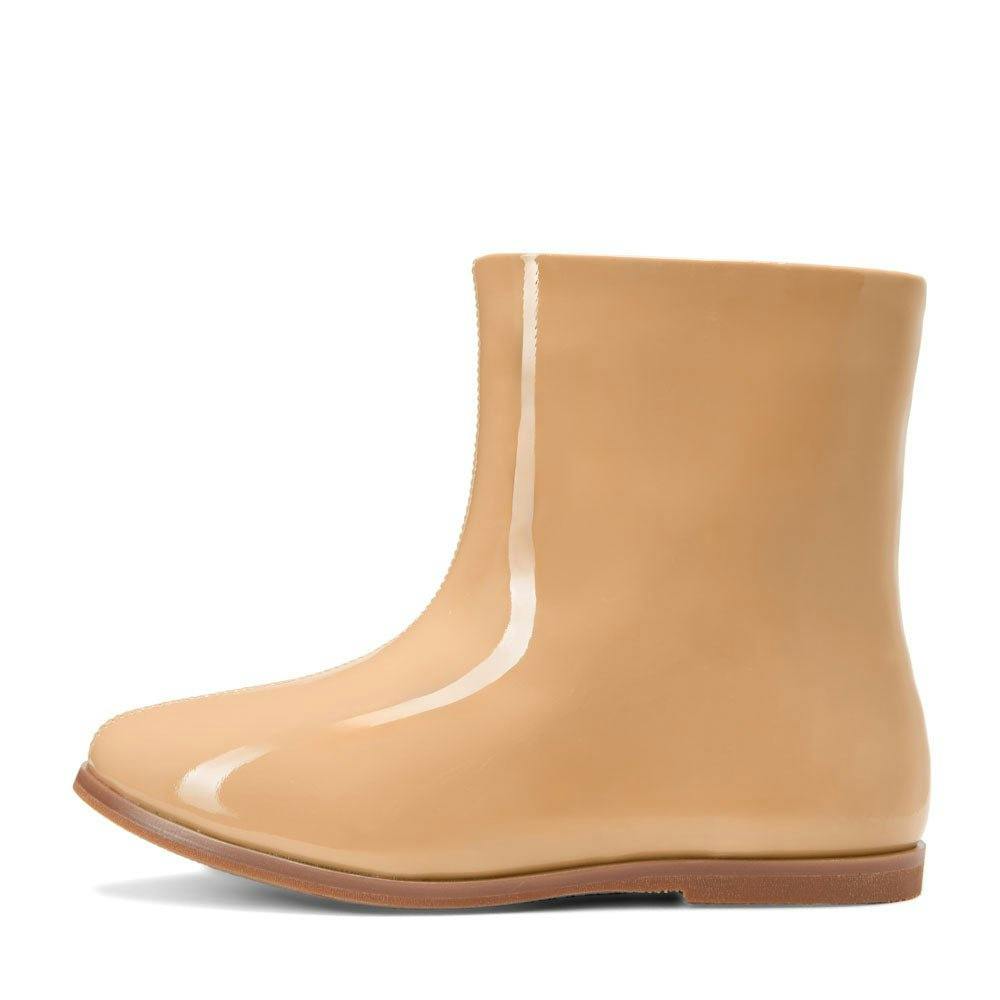 Lila Patent Leather Straight Boots