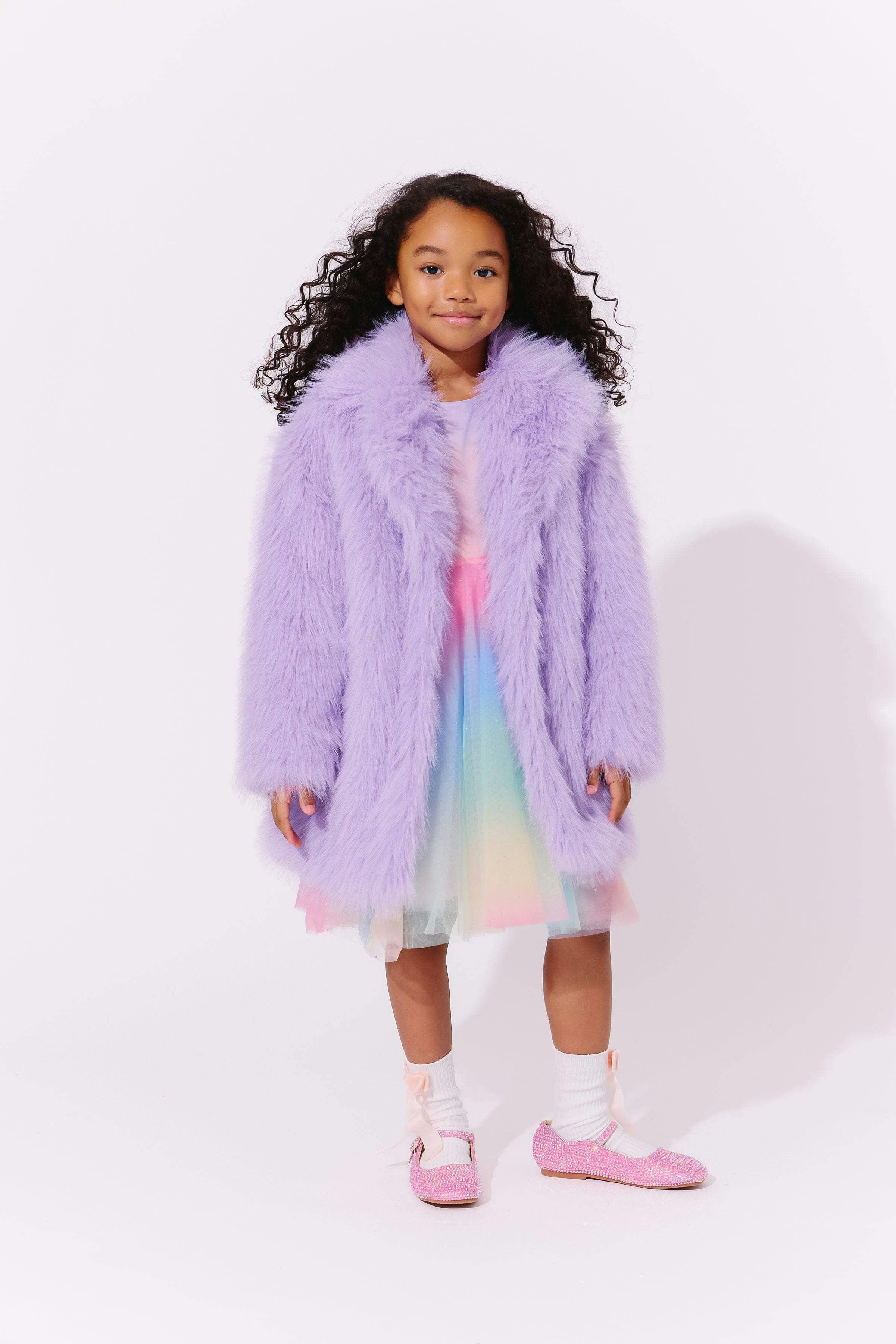 Lavender Haze Faux Fur Coat