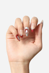 Miffy Burgundy Almond Press-On Nails | Cute Character Nail Art