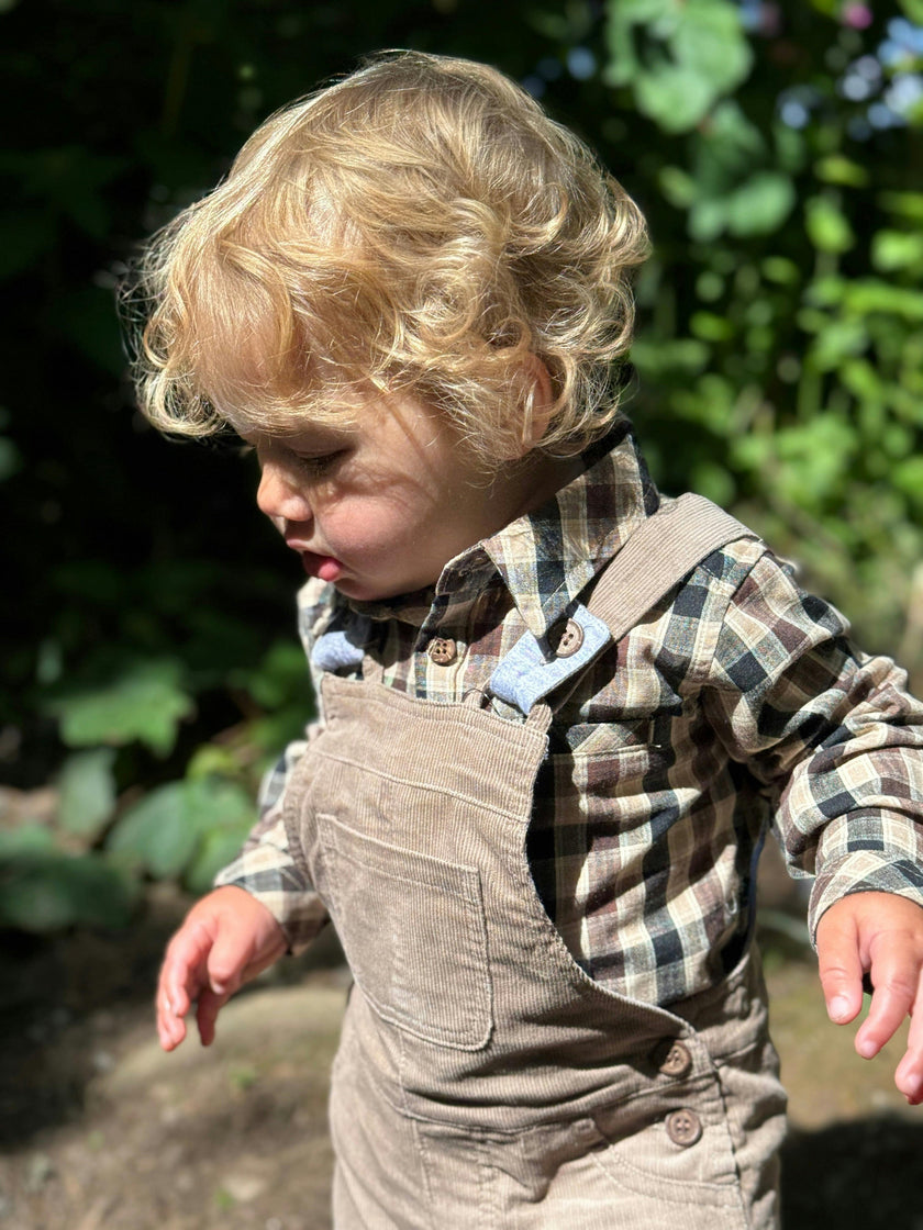 HARRISON Beige Cord Overalls