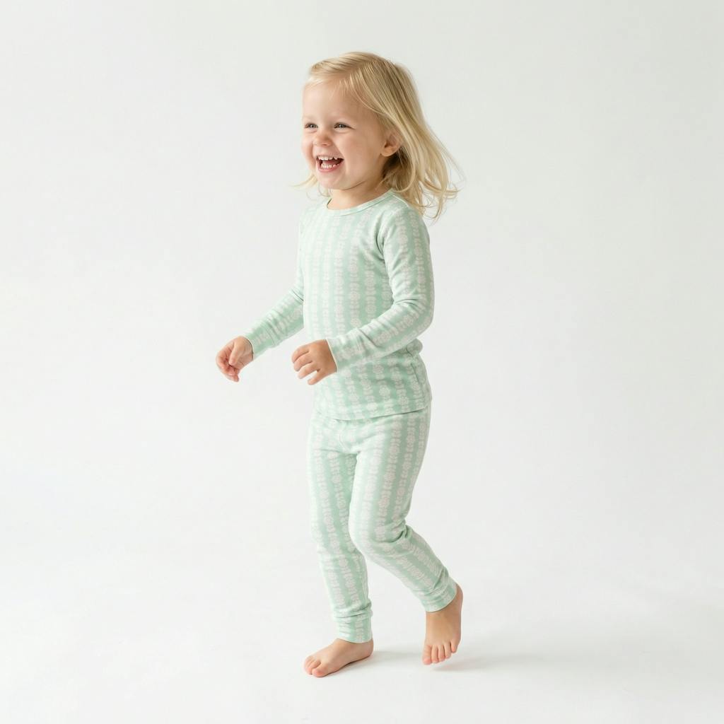 Mint Meadows Bamboo Toddler Pajama Set