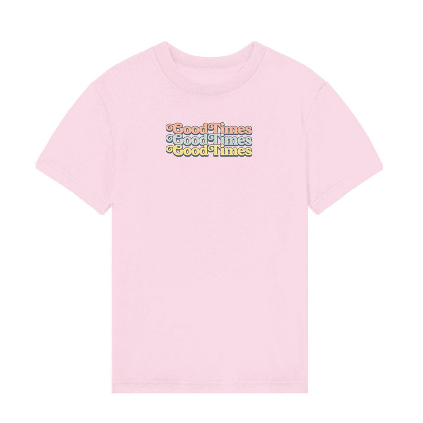 Kid's Good Times T-shirt, Pink-Unisex