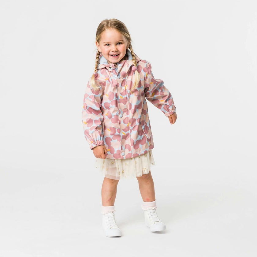 Recycled Waterproof Raincoat, Pink