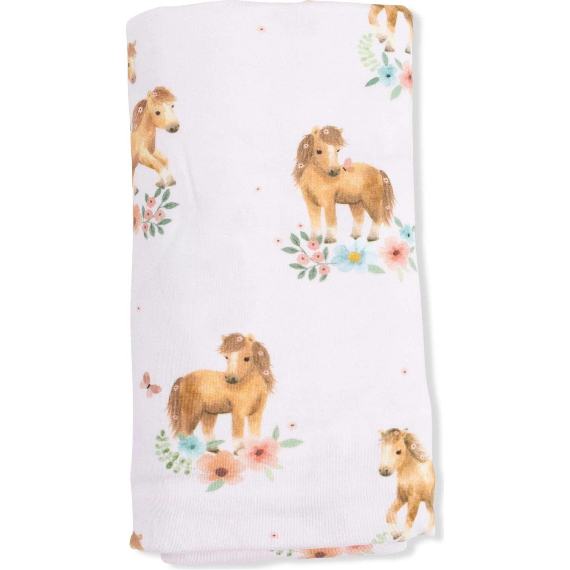 Pink Ponies - Swaddle Blanket