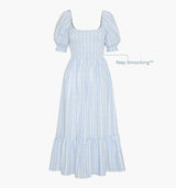 The Louisa Nap Dress - Blue Petal Stripe