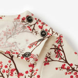 Winterberry Cotton Stretch Removable Collar Long Sleeve One piece