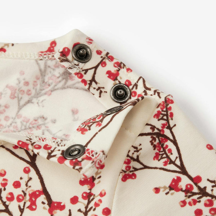 Winterberry Cotton Stretch Removable Collar Long Sleeve One piece