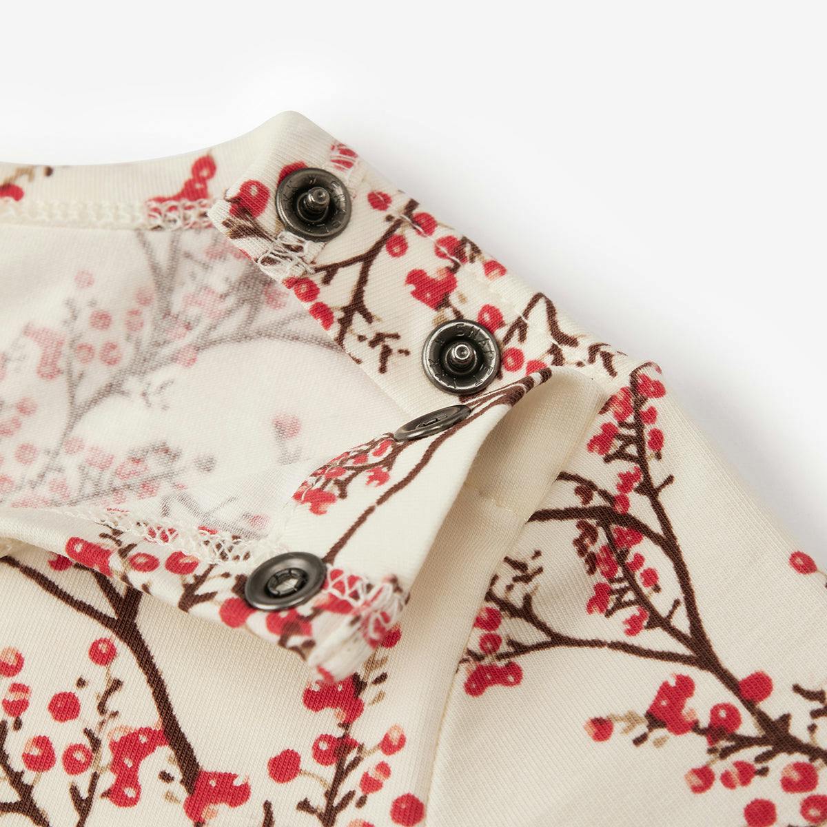 Winterberry Cotton Stretch Removable Collar Long Sleeve One piece