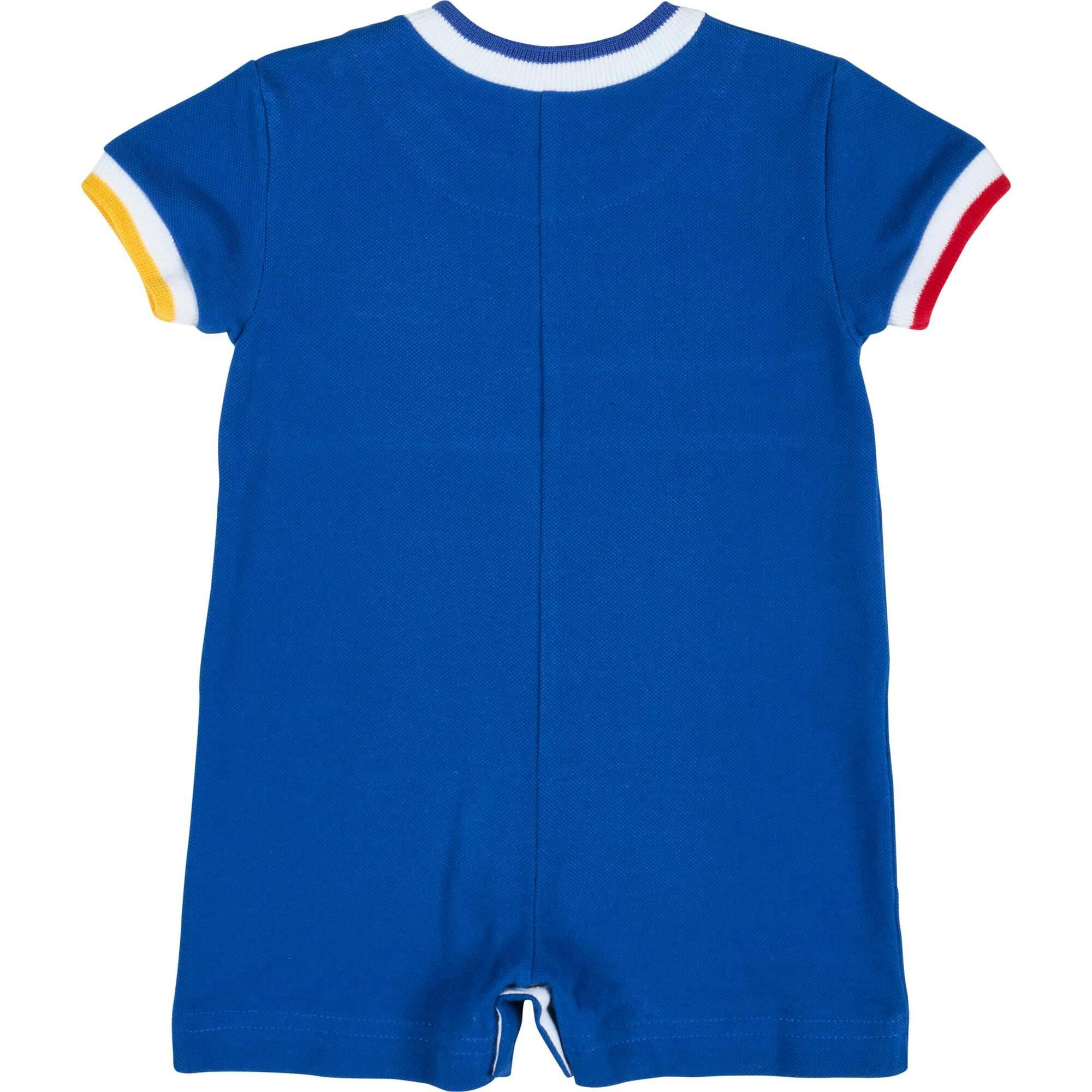 Pique Knit Shortall With Sailboat