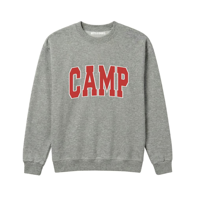 CAMP Custom Varsity Crewneck Sweatshirt, Gray