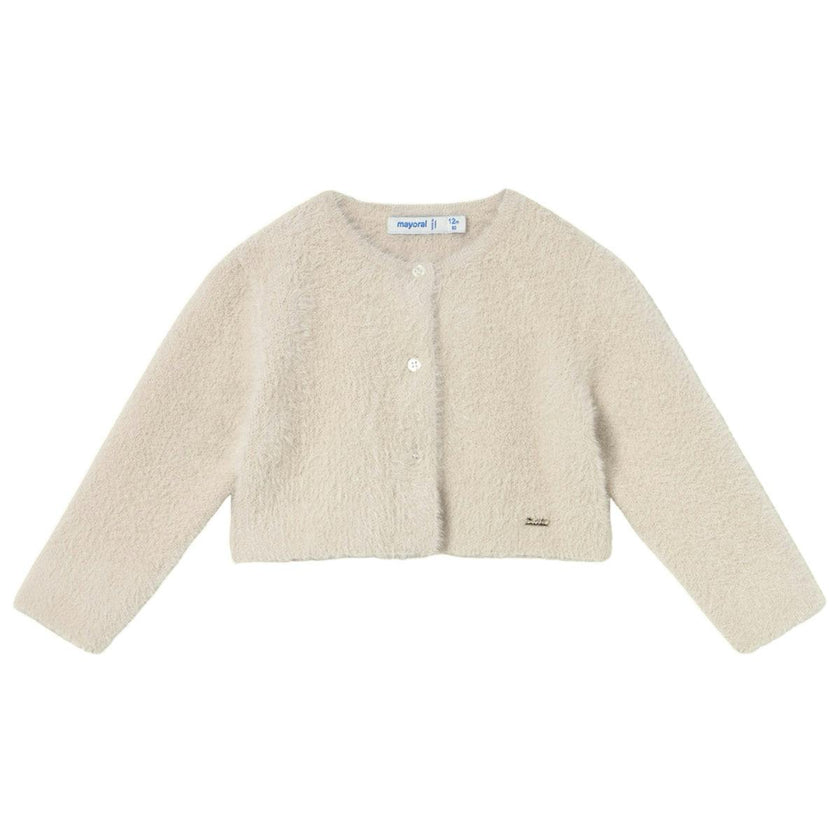 Baby Knit Cardigan with Faux Fur
