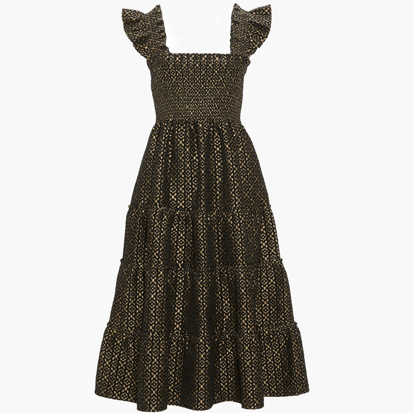 The Ellie Nap Dress - Metallic Brocade