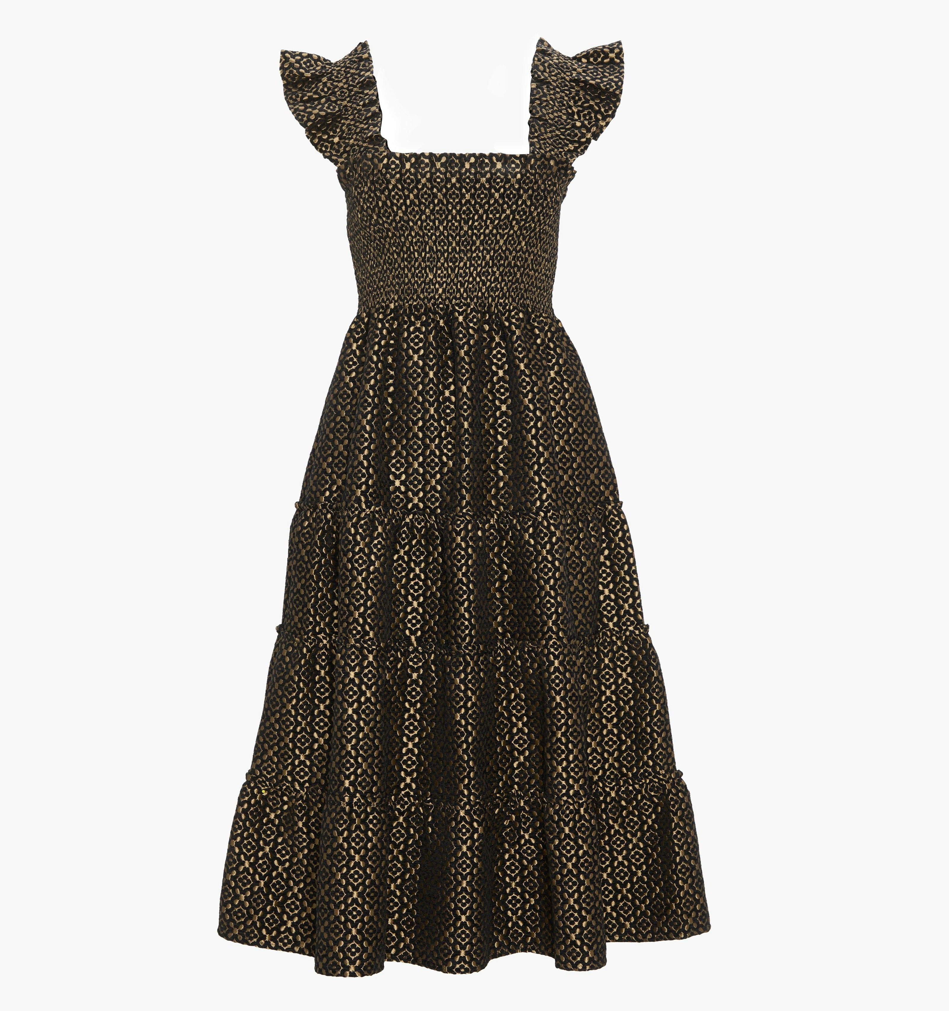 The Ellie Nap Dress - Metallic Brocade