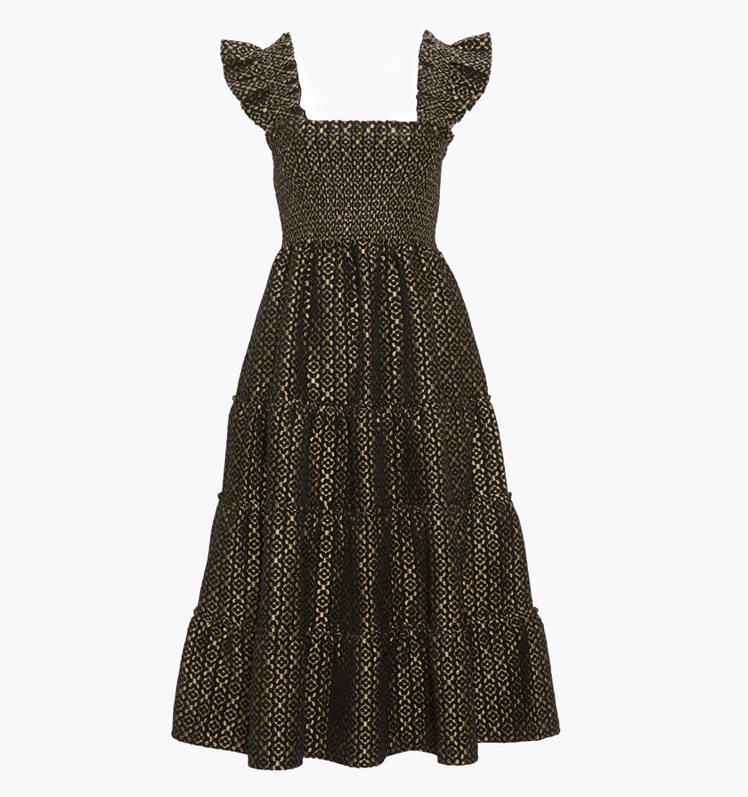 The Ellie Nap Dress - Metallic Brocade