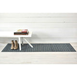 Skinny Stripe Shag Floor Mat, Green