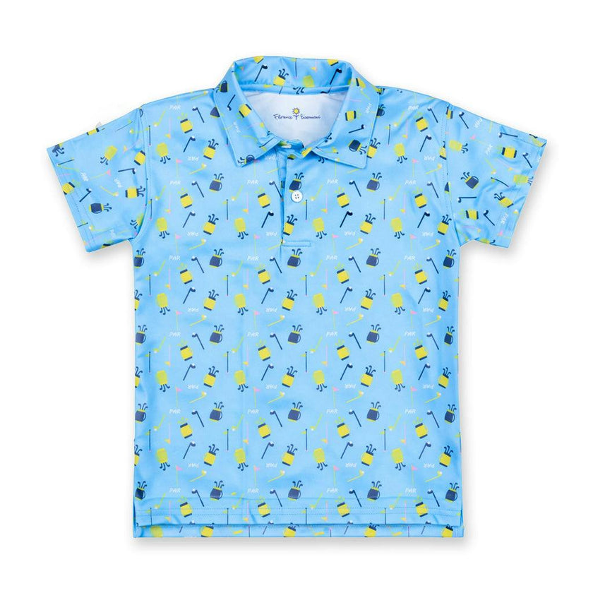 Golf Print Performance Knit Polo
