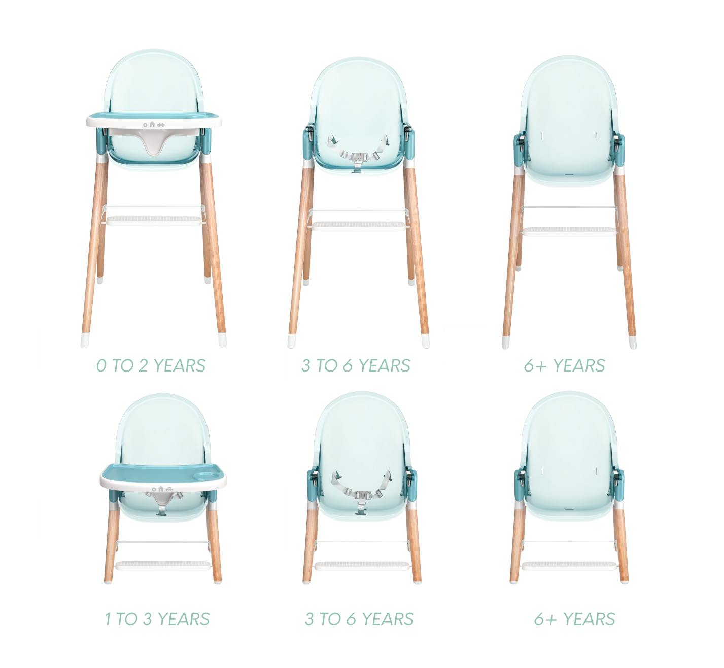 Children of Design 6 in 1 Deluxe High Chair