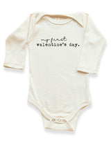 My First Valentine's Day Organic Baby Bodysuit Long Sleeve