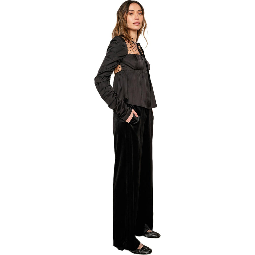 Women's Jin Velvet Wide Leg Pant