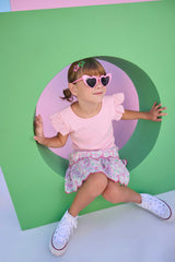 Two Tiered Skort - Pink Bloomsbury Blossoms