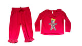 Liberty of London children's Gingerbread frilled pyjamas - red