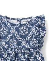 Baby's Twill Ruffled Romper in Innkeeper Trellis