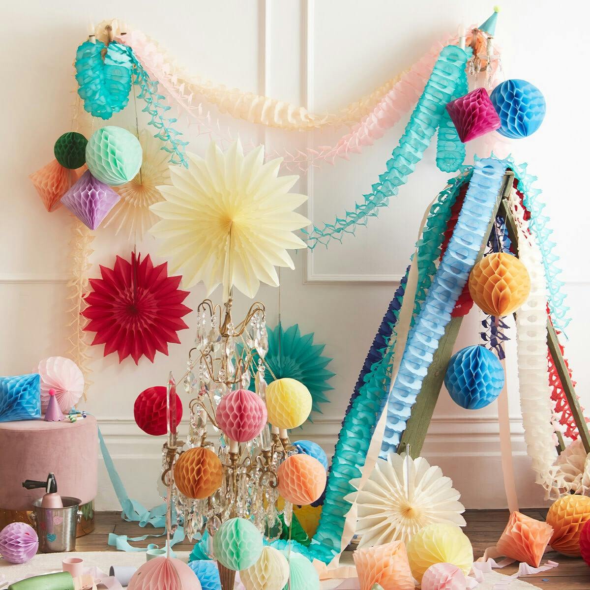 Set Of 3 Honeycomb Garlands