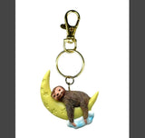 GLOW-IN-THE-DARK SLEEPY SLOTH BAG / KEY CHARM