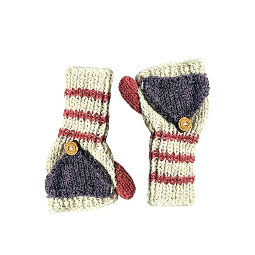 Kids Fingerless Fold-Over Mittens