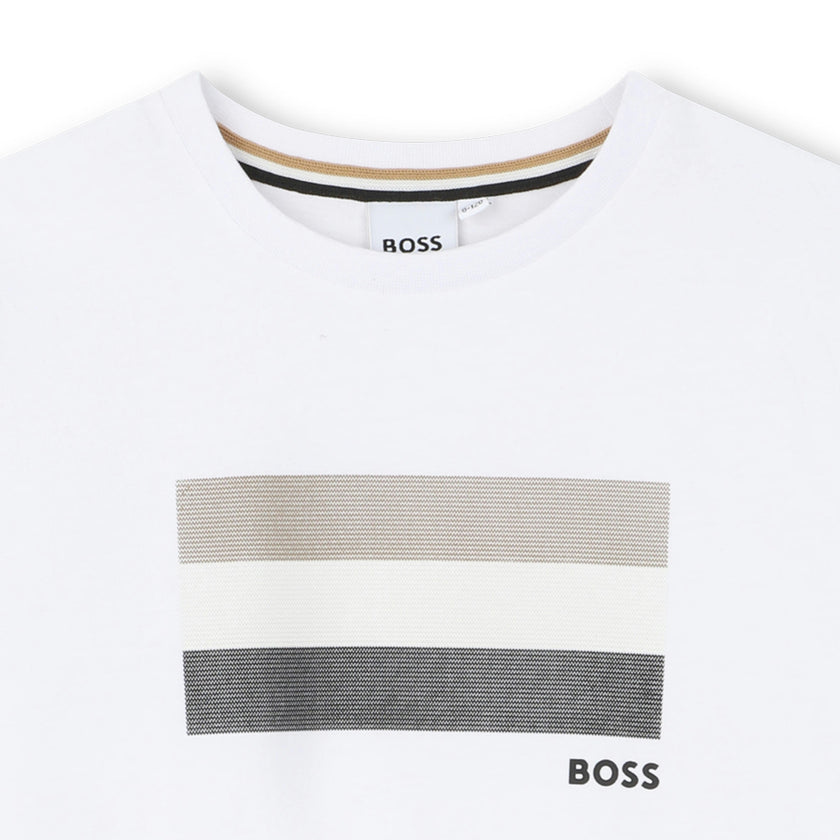 White Multi-Tone Graphic T-Shirt