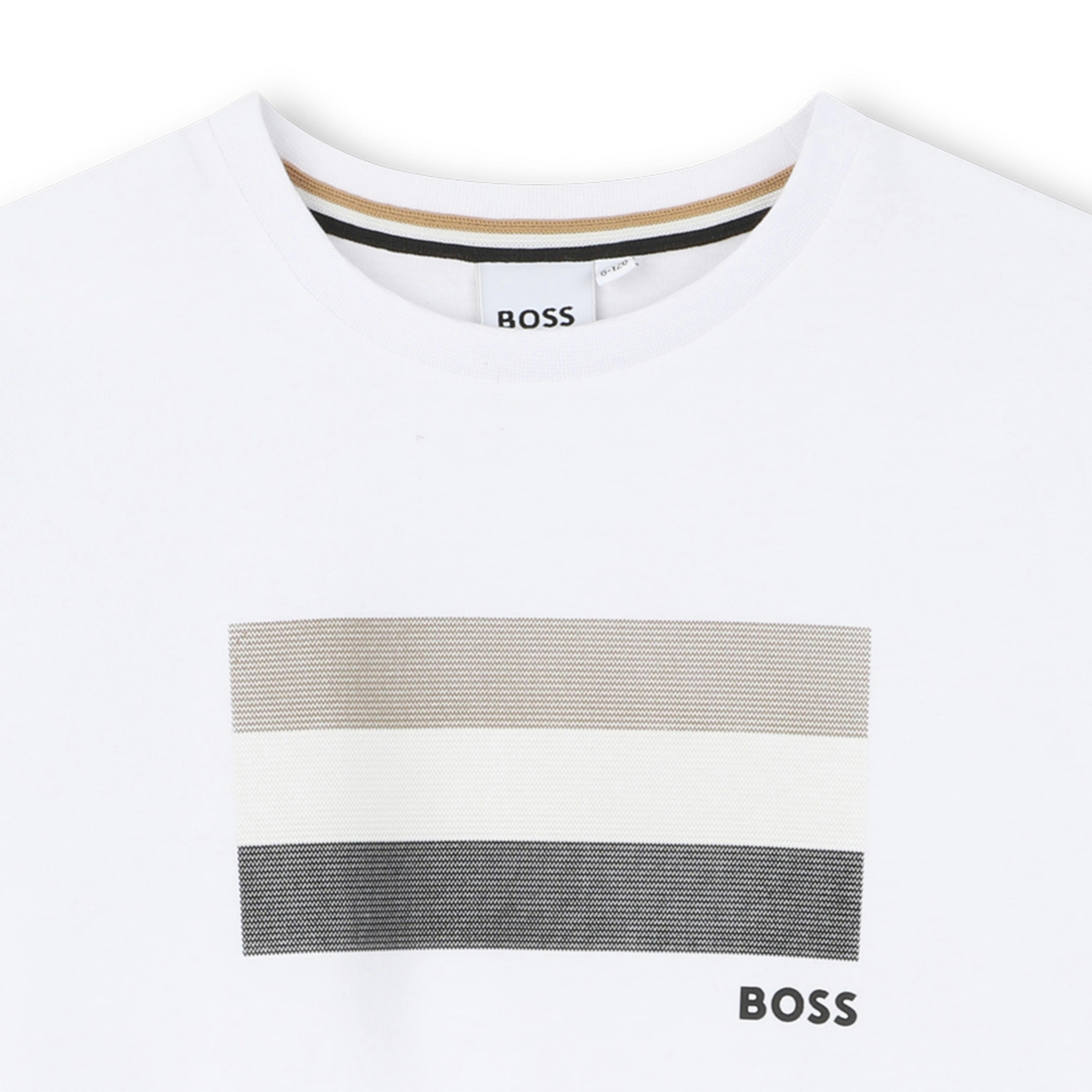 White Multi-Tone Graphic T-Shirt