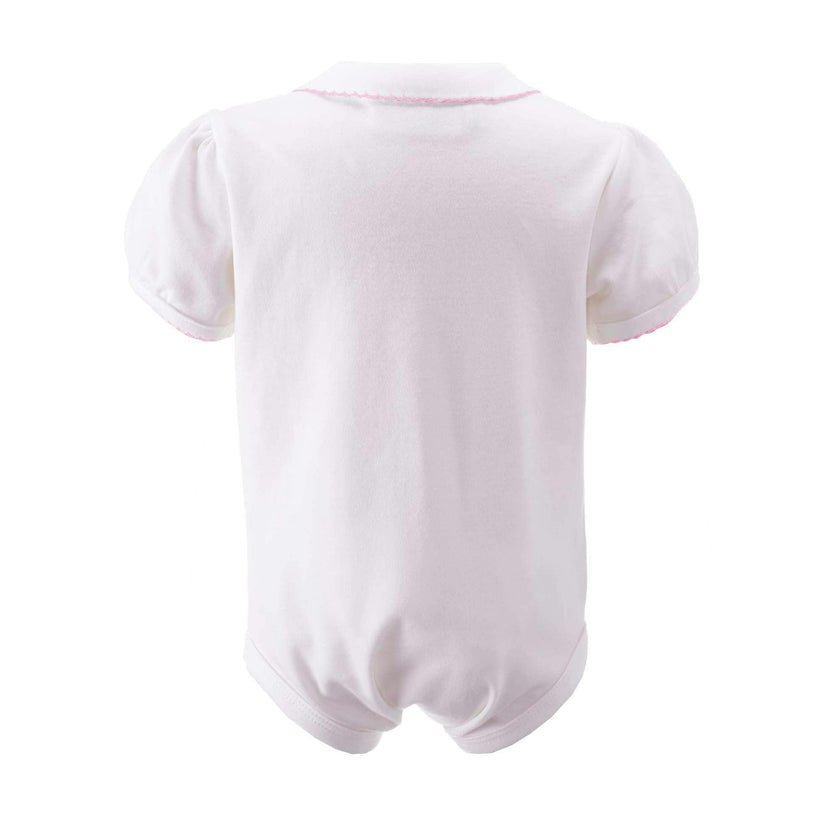 Pink Picot Trim Bodysuit