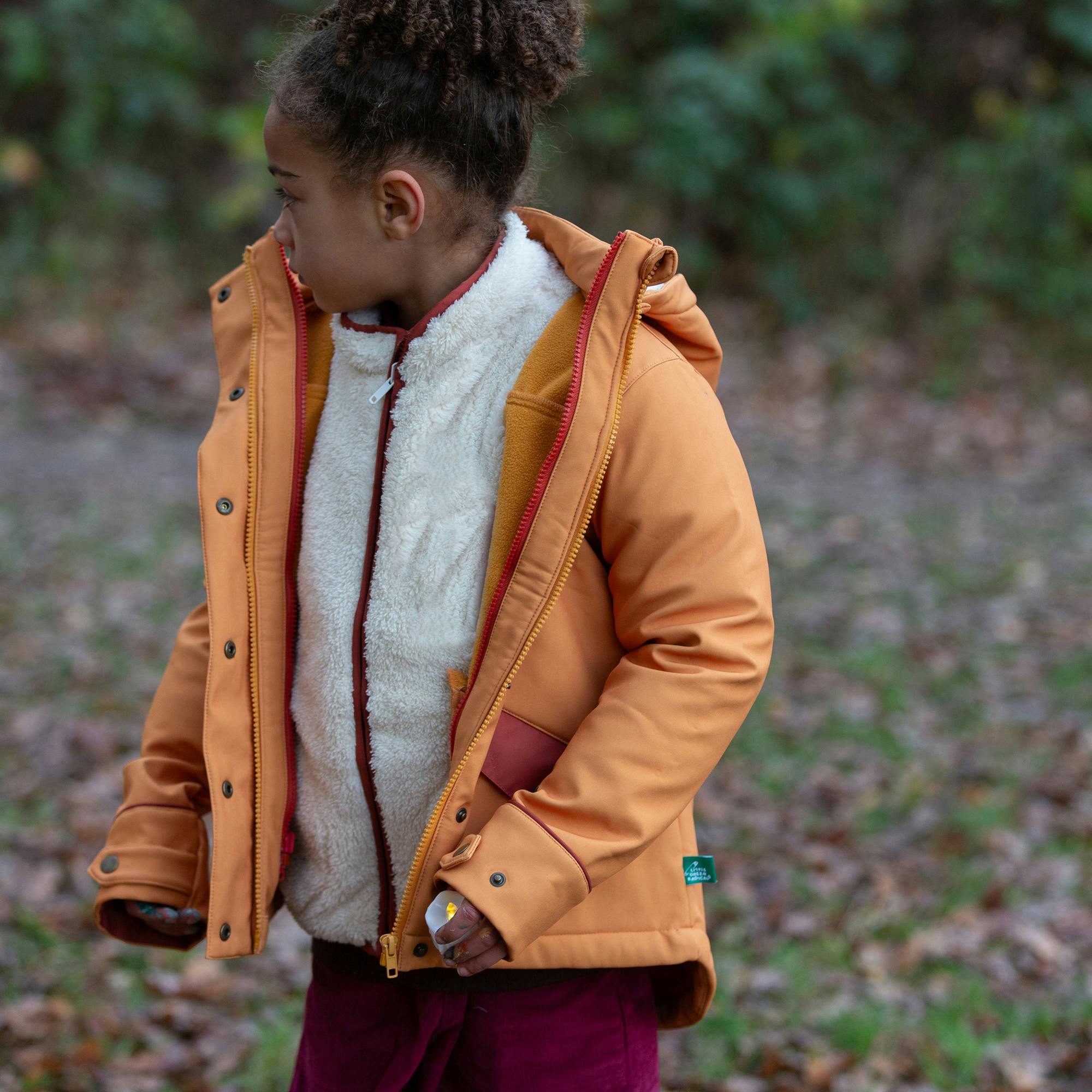 Gold Recycled Waterproof 3 in 1 Coat, Gold