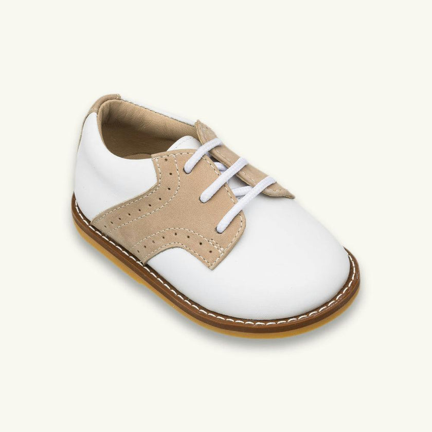 Toddler Golfers | White & Ivory Leather