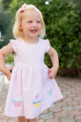 Seersucker Dress with Cupcakes