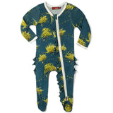 Firefly Bamboo Ruffle Zipper Footed Romper