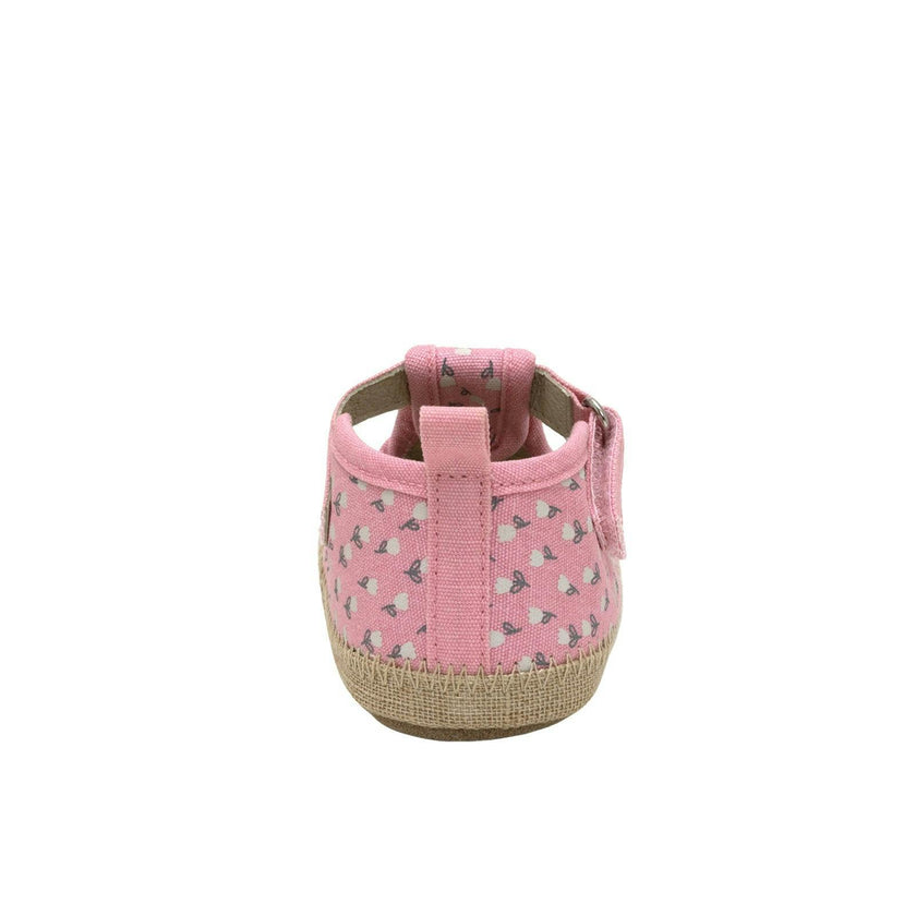 Tulips Blush Canvas Espadrille First Kick